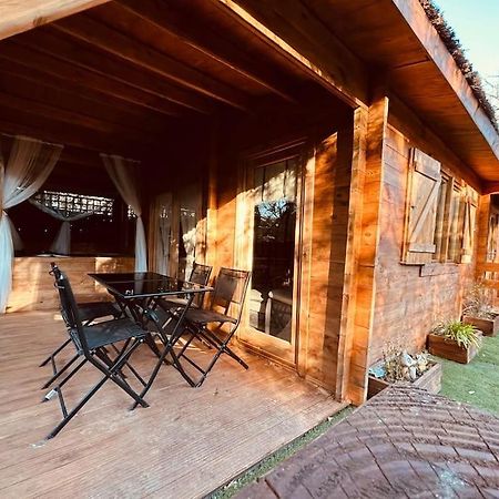 Chalet Bois Jacuzzi Bessan Экстерьер фото
