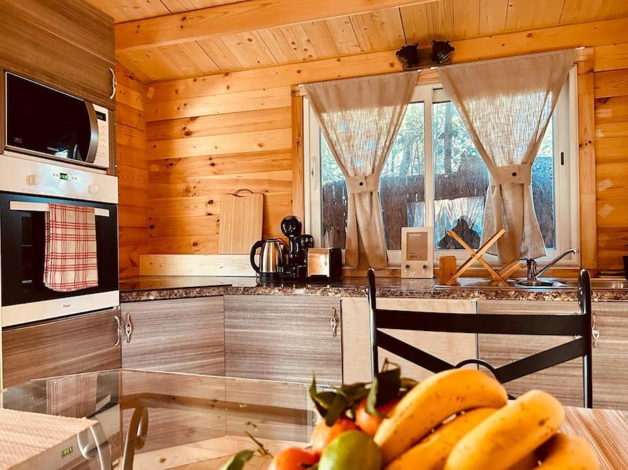 Chalet Bois Jacuzzi Bessan Экстерьер фото