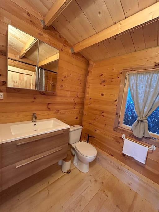 Chalet Bois Jacuzzi Bessan Экстерьер фото