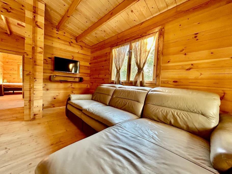Chalet Bois Jacuzzi Bessan Экстерьер фото
